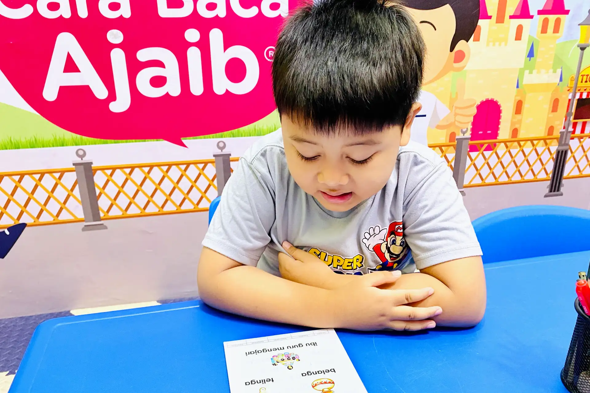 Sesi latihan membaca secara mandiri di Anemone Kediri
